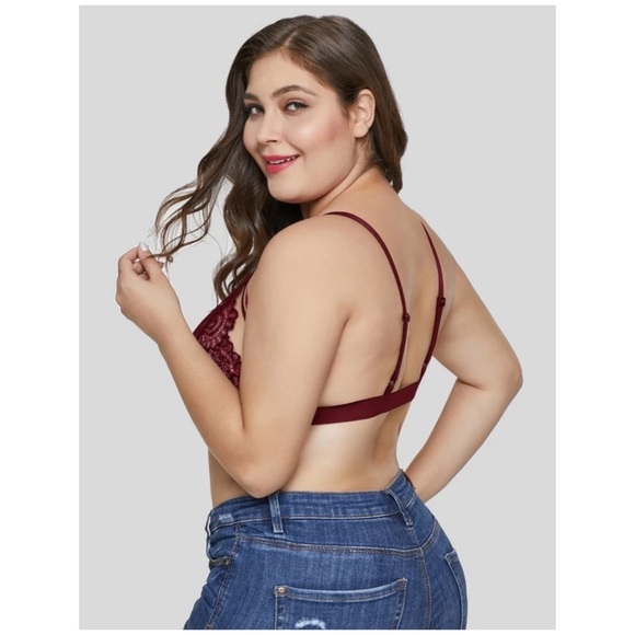 PLUS FLORAL LACE HARNESS BRALETTE - Picture 2 of 3